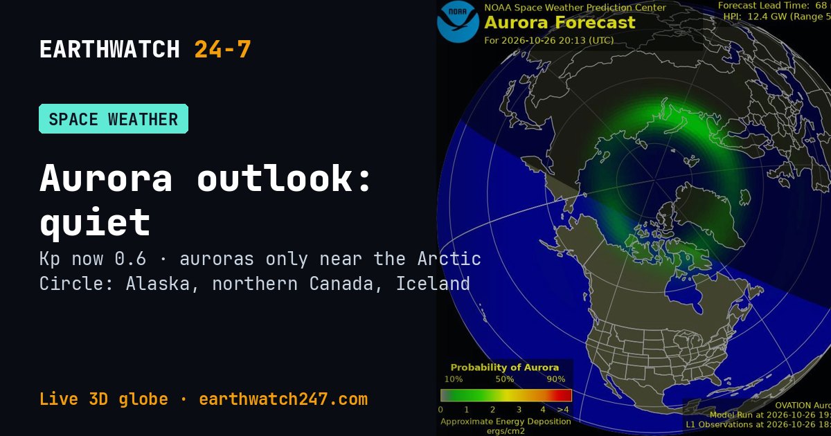 NOAA aurora forecast map
