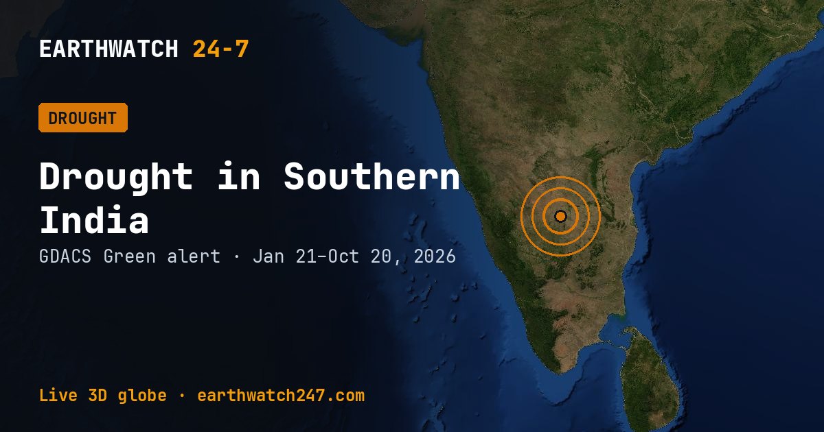 Map: Drought in Southern India
