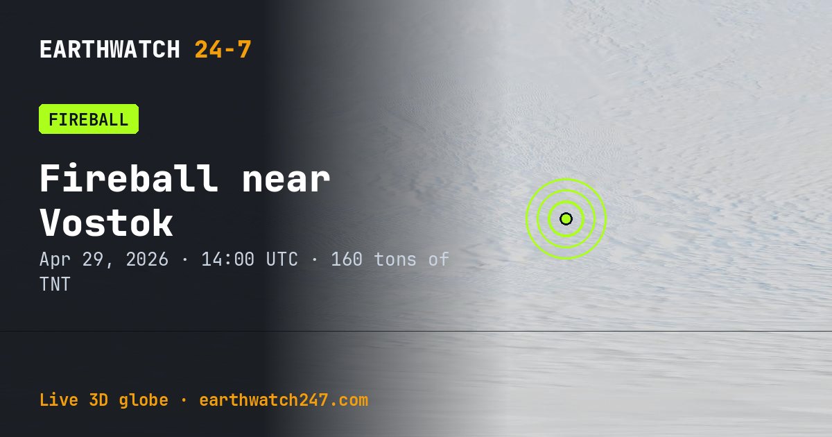 Map: Fireball near Vostok