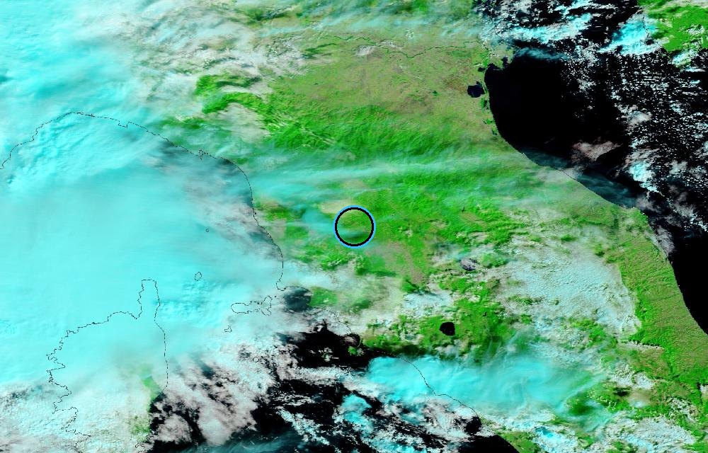 Satellite picture, Before · October 7, 2026