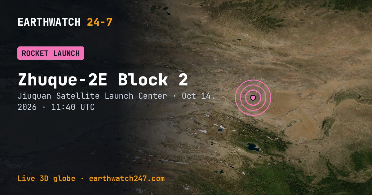 Map: Zhuque-2E Block 2 launched 10 satellites