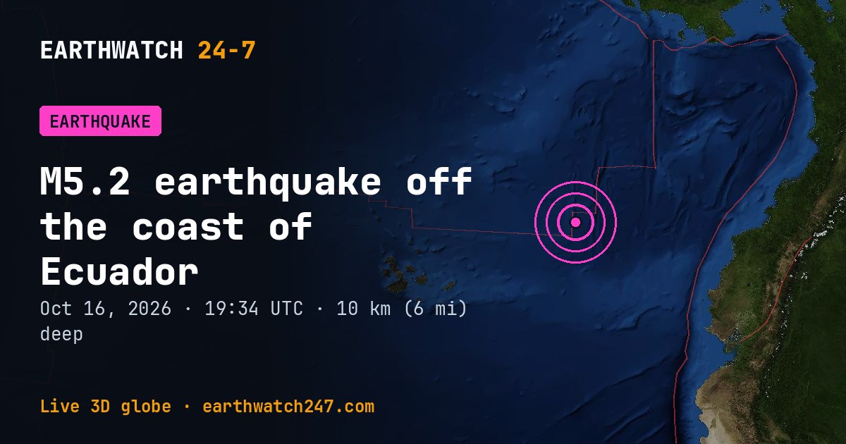 Map: the earthquake off the coast of Ecuador, with plate boundaries