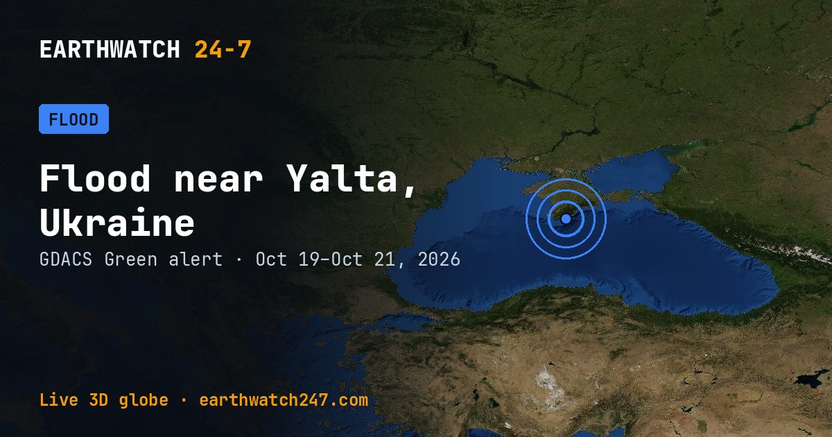 Map: Flood near Yalta, Ukraine