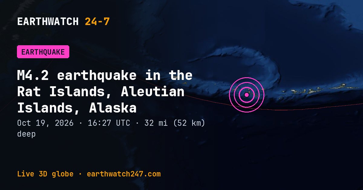 Map: the earthquake in the Rat Islands, Aleutian Islands, Alaska, with plate boundaries