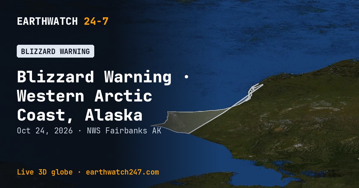 Map: Blizzard Warning: Western Arctic Coast