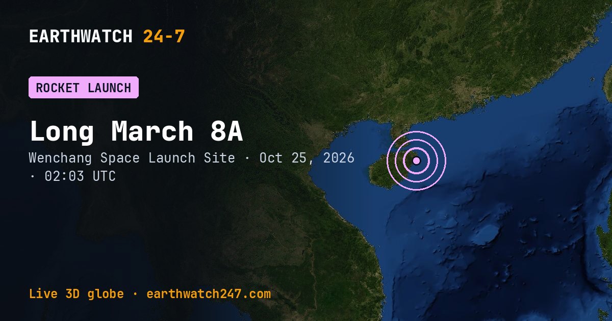 Map: Long March 8A launched SatNet LEO Group 28
