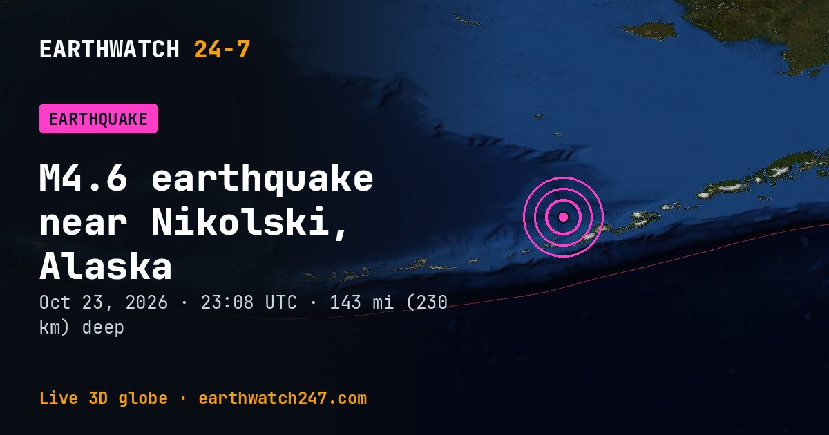 Map: the earthquake near Nikolski, Alaska, with plate boundaries