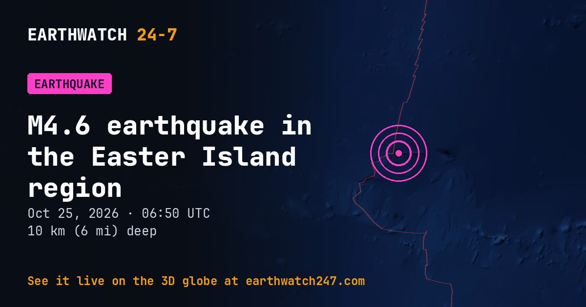 Map: the earthquake in the Easter Island region, with plate boundaries