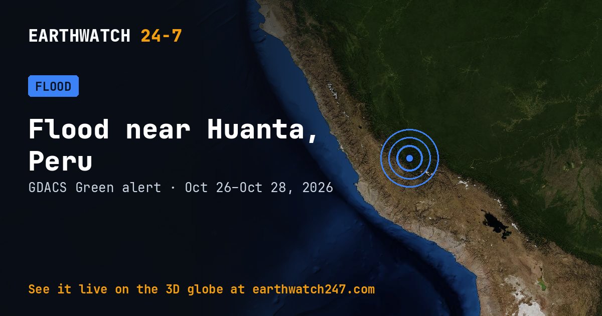 Map: Flood near Huanta, Peru