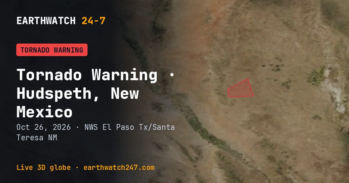 Map: Tornado Warning: Hudspeth, Texas
