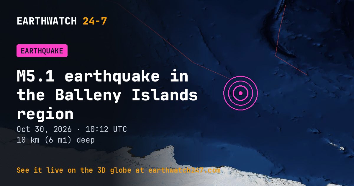 Map: the earthquake in the Balleny Islands region, with plate boundaries