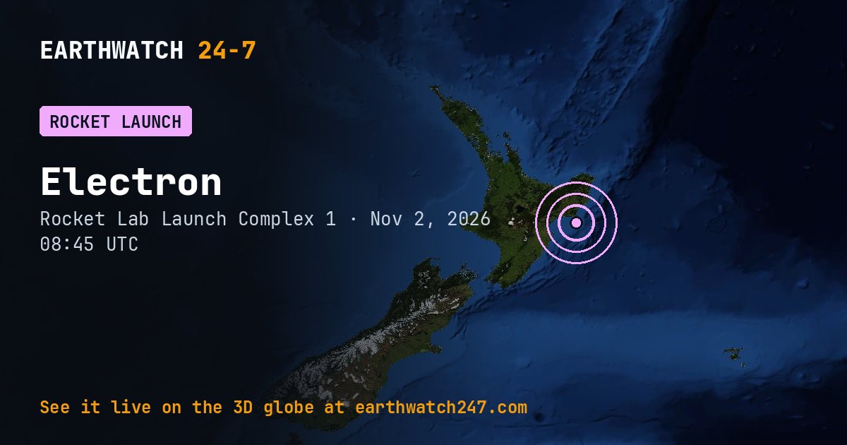 Map: Electron launch: The Sea God Surveys