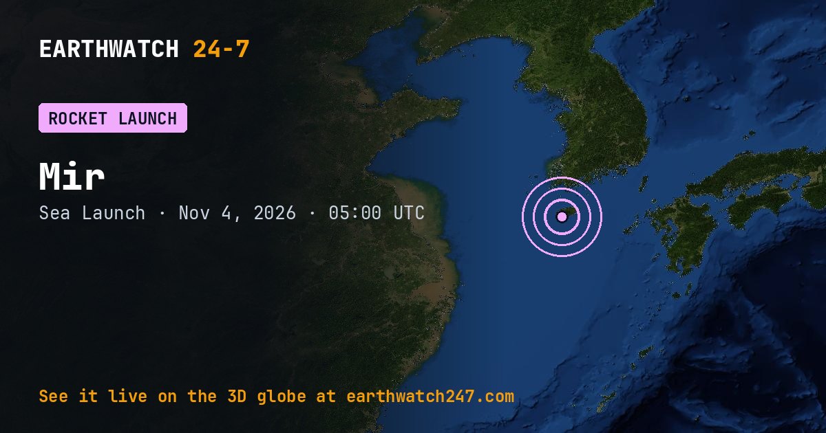 Map: Mir launch: Demo Flight
