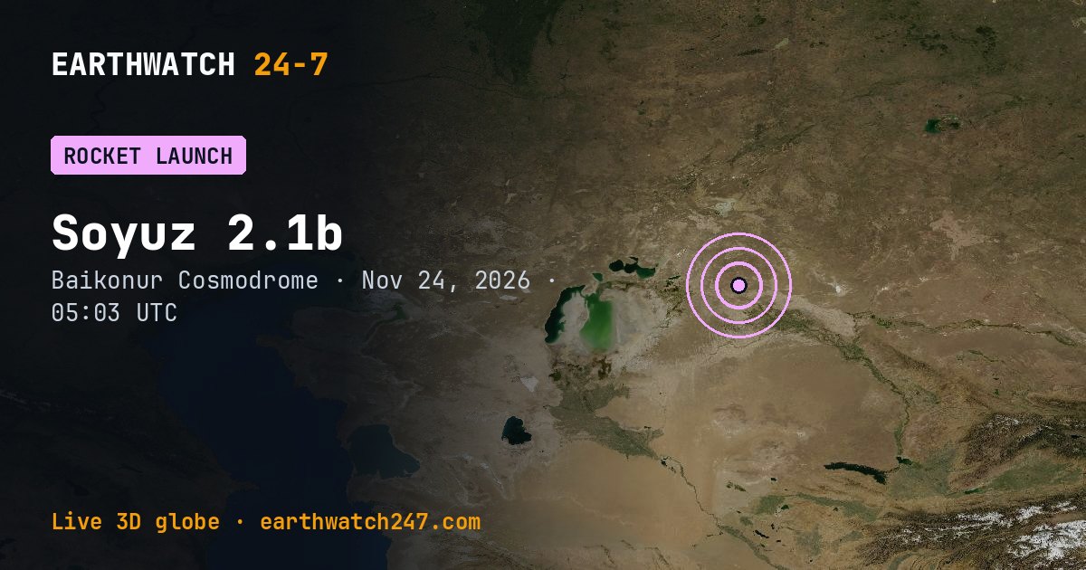 Map: Soyuz 2.1b launch: Progress MS-36