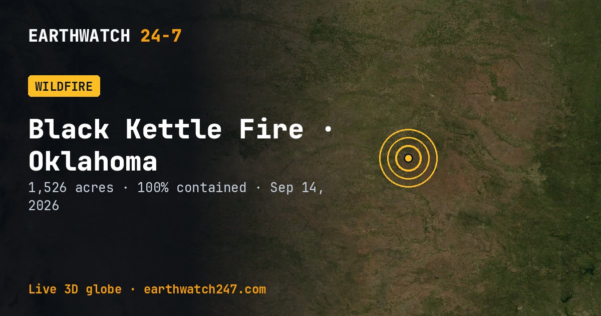 Map: Black Kettle Fire, Oklahoma