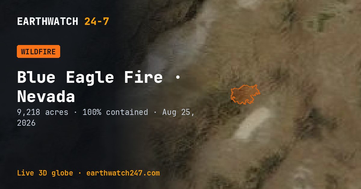 Map: Blue Eagle Fire, Nevada