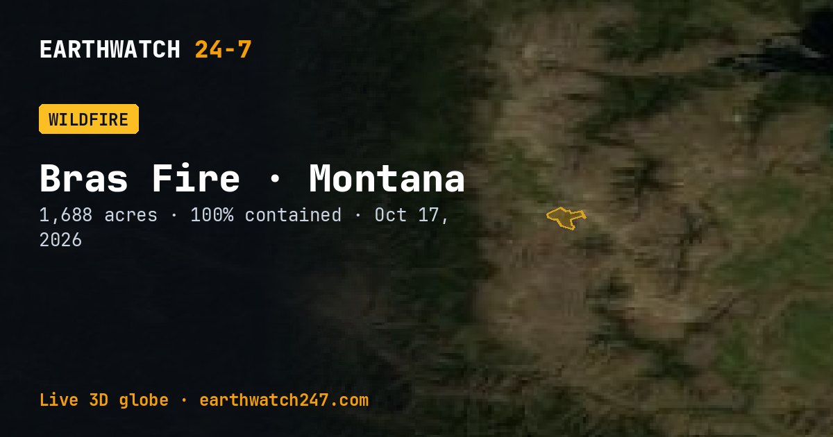 Map: Bras Fire, Montana