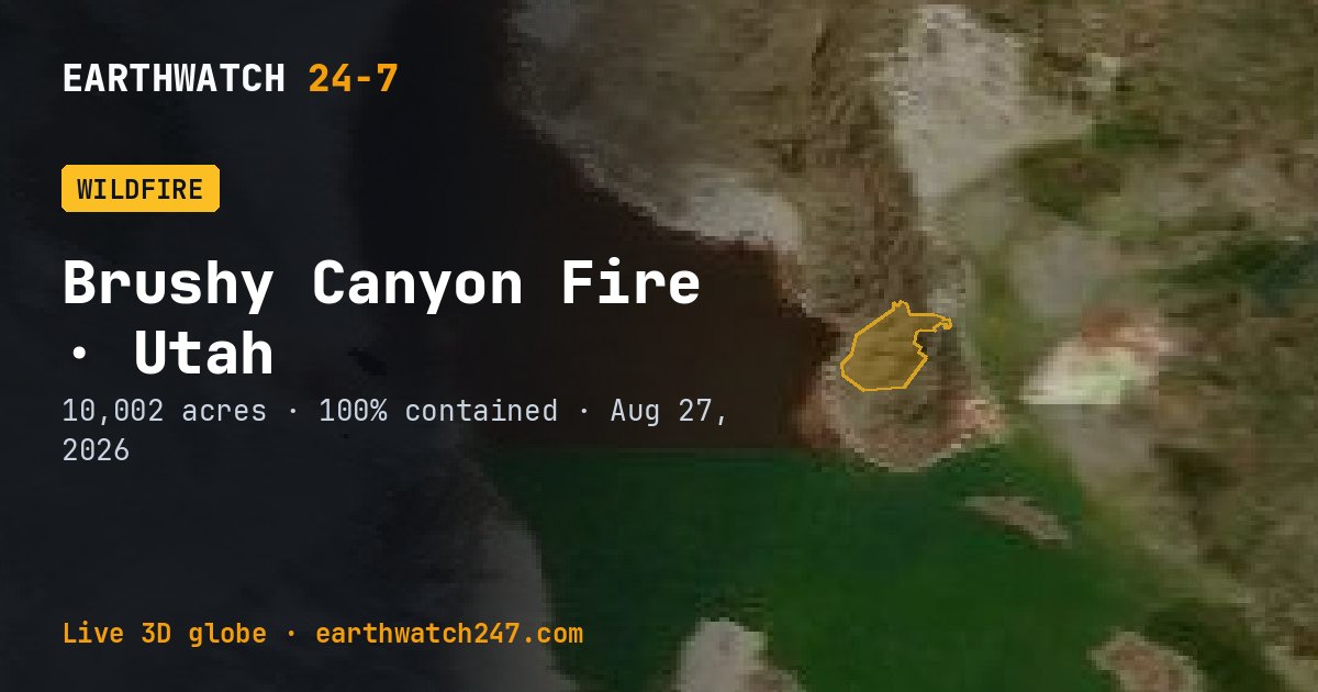 Map: Brushy Canyon Fire, Utah