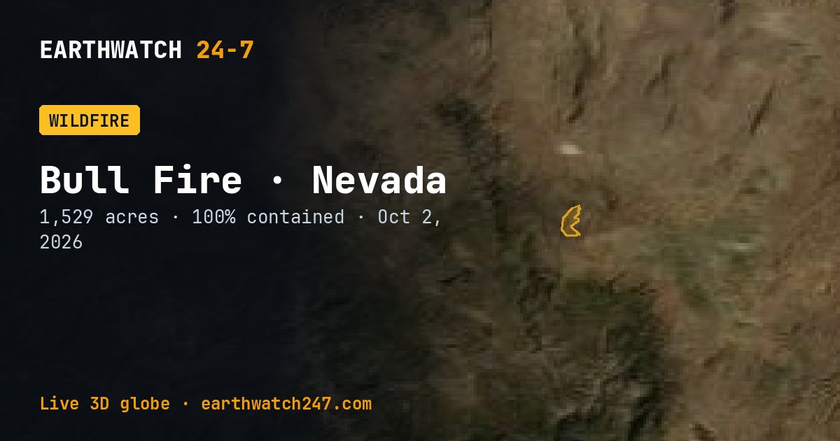 Map: Bull Fire, Nevada
