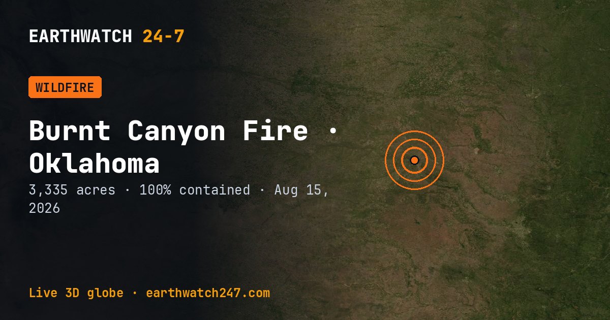 Map: Burnt Canyon Fire, Oklahoma