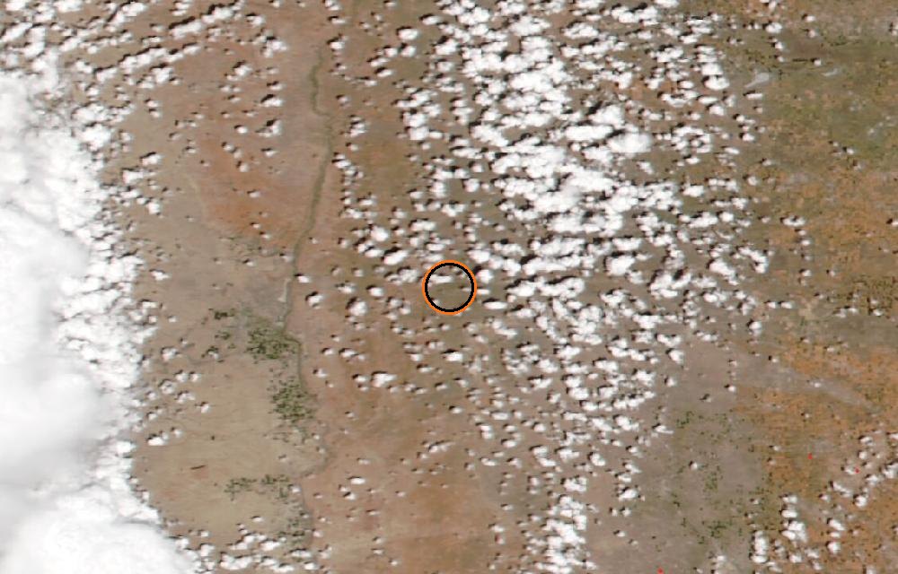 Satellite picture, When tracking began · August 15, 2026