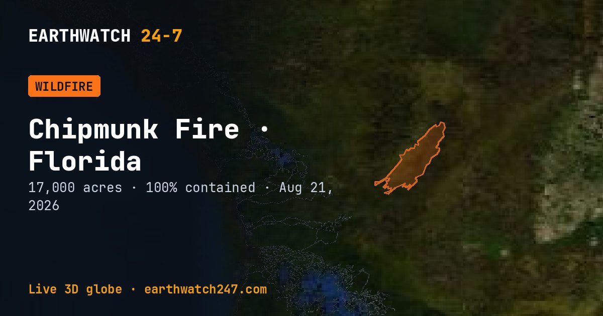 Map: Chipmunk Fire, Florida