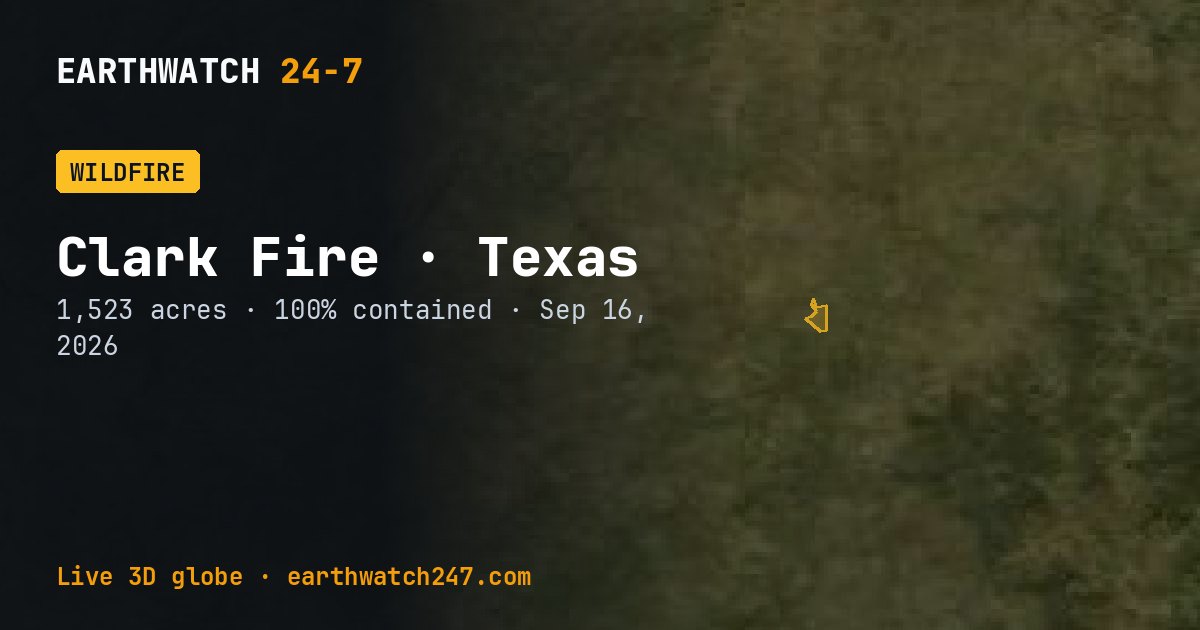 Map: Clark Fire, Texas