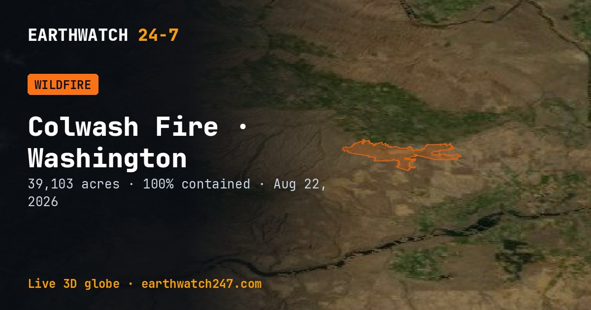 Map: Colwash Fire, Washington
