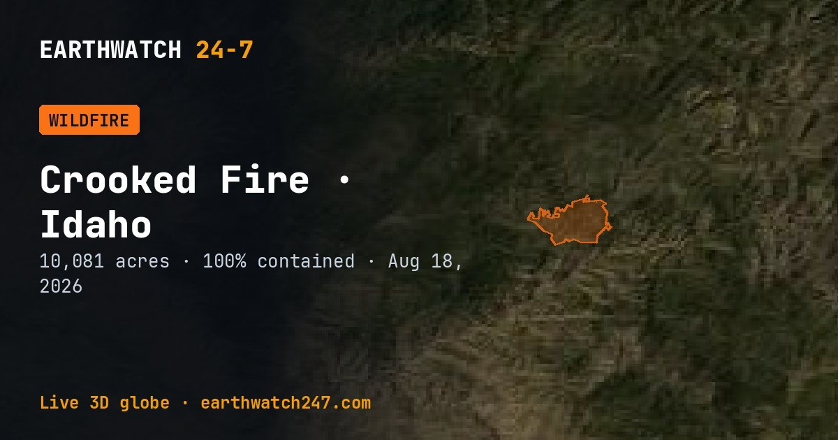 Map: Crooked Fire, Idaho