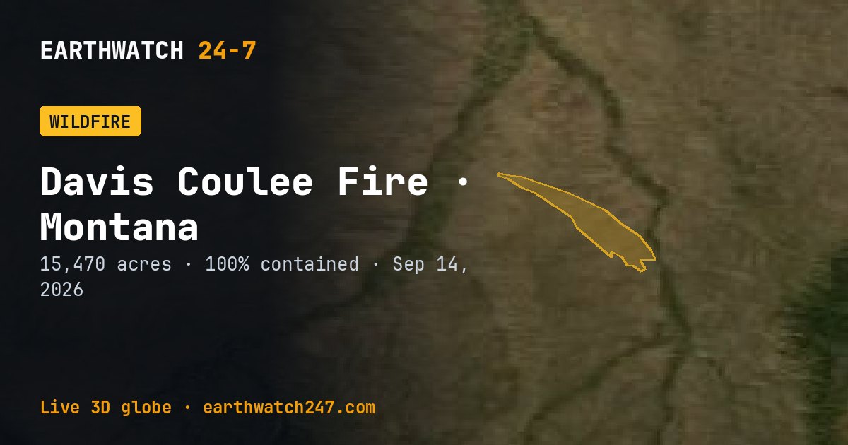 Map: Davis Coulee Fire, Montana