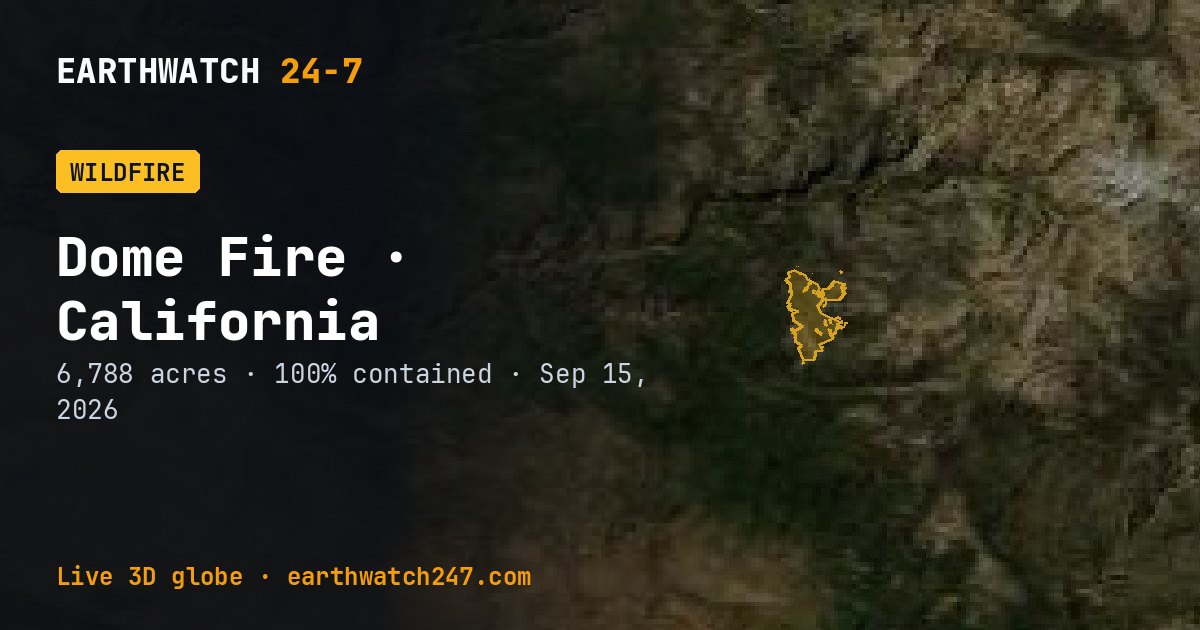 Map: Dome Fire, California