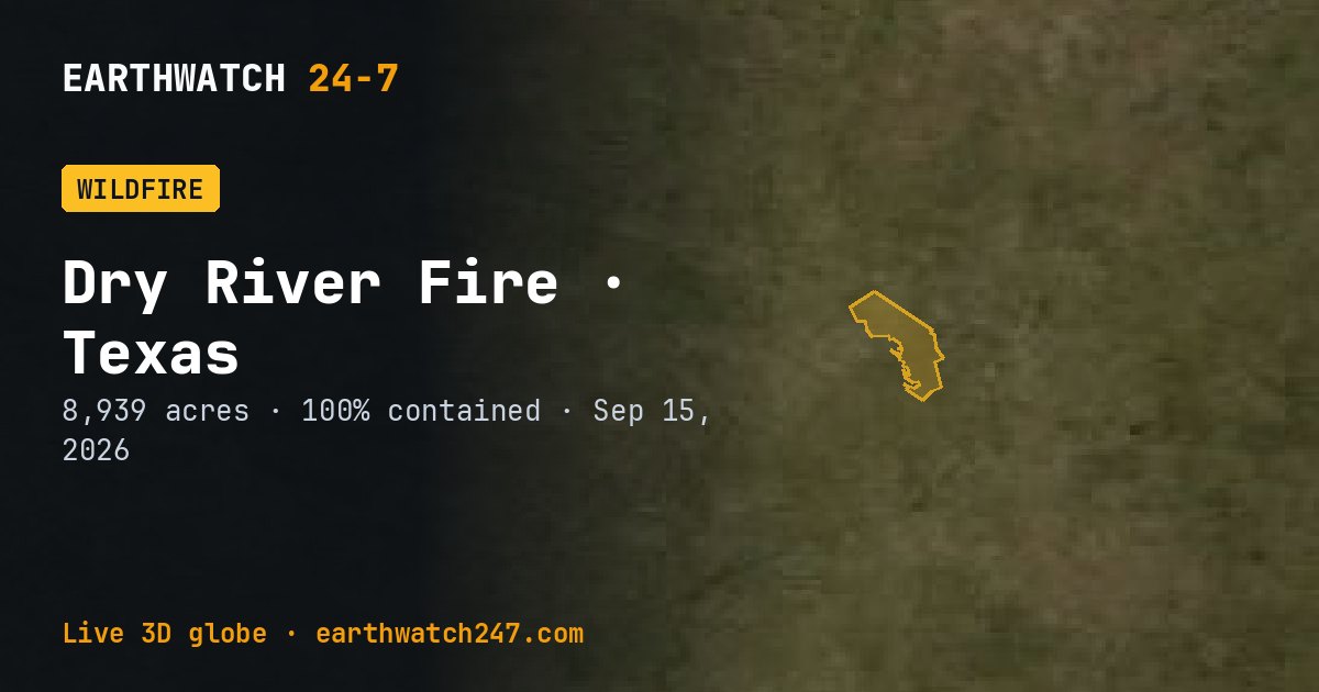 Map: Dry River Fire, Texas
