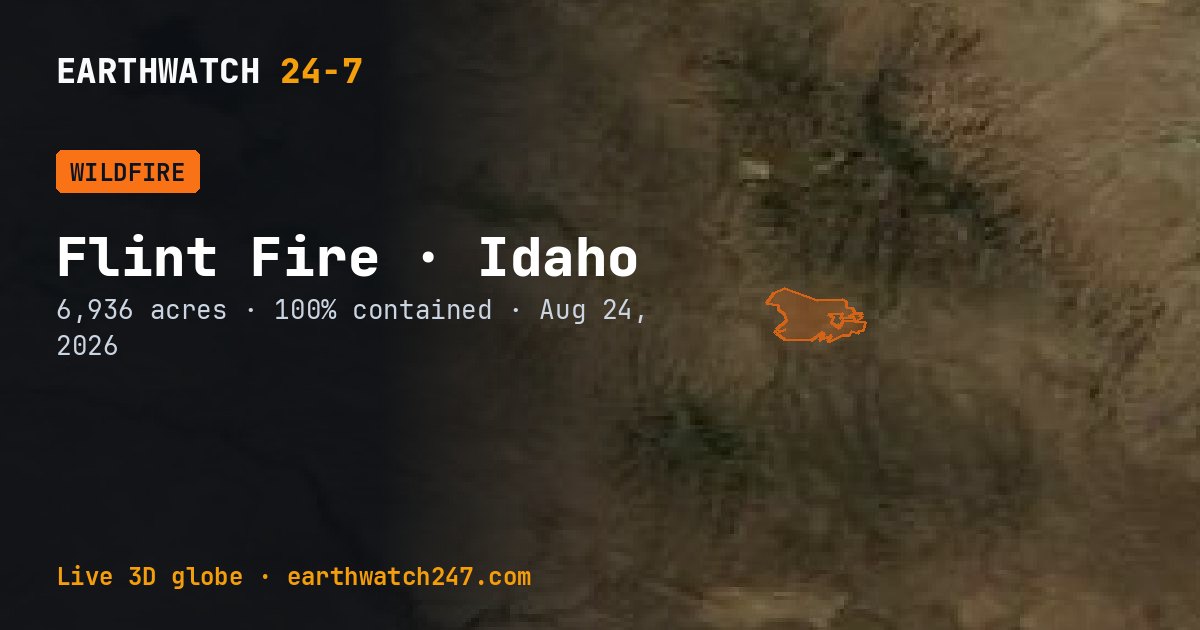 Map: Flint Fire, Idaho