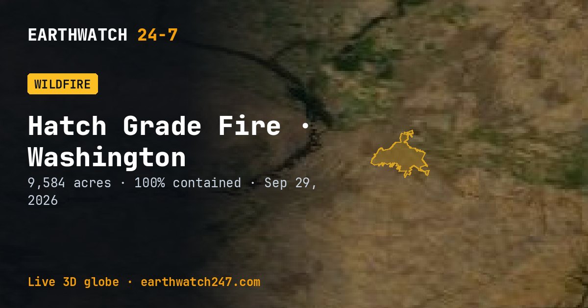 Map: Hatch Grade Fire, Washington