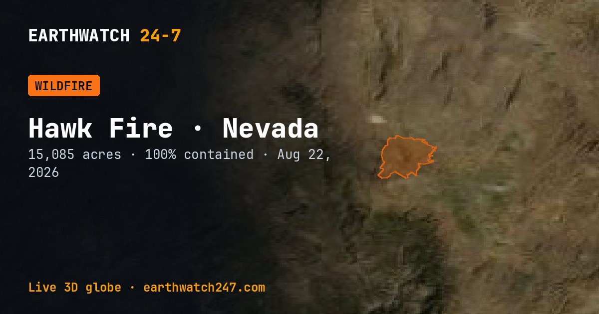 Map: Hawk Fire, Nevada