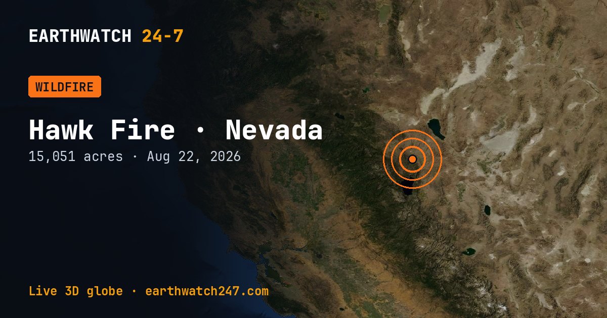 Map: Hawk Fire, Nevada