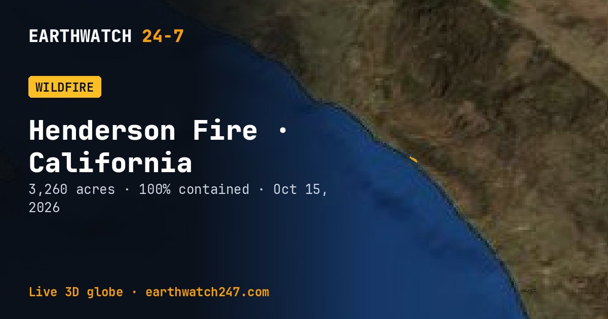 Map: Henderson Fire, California
