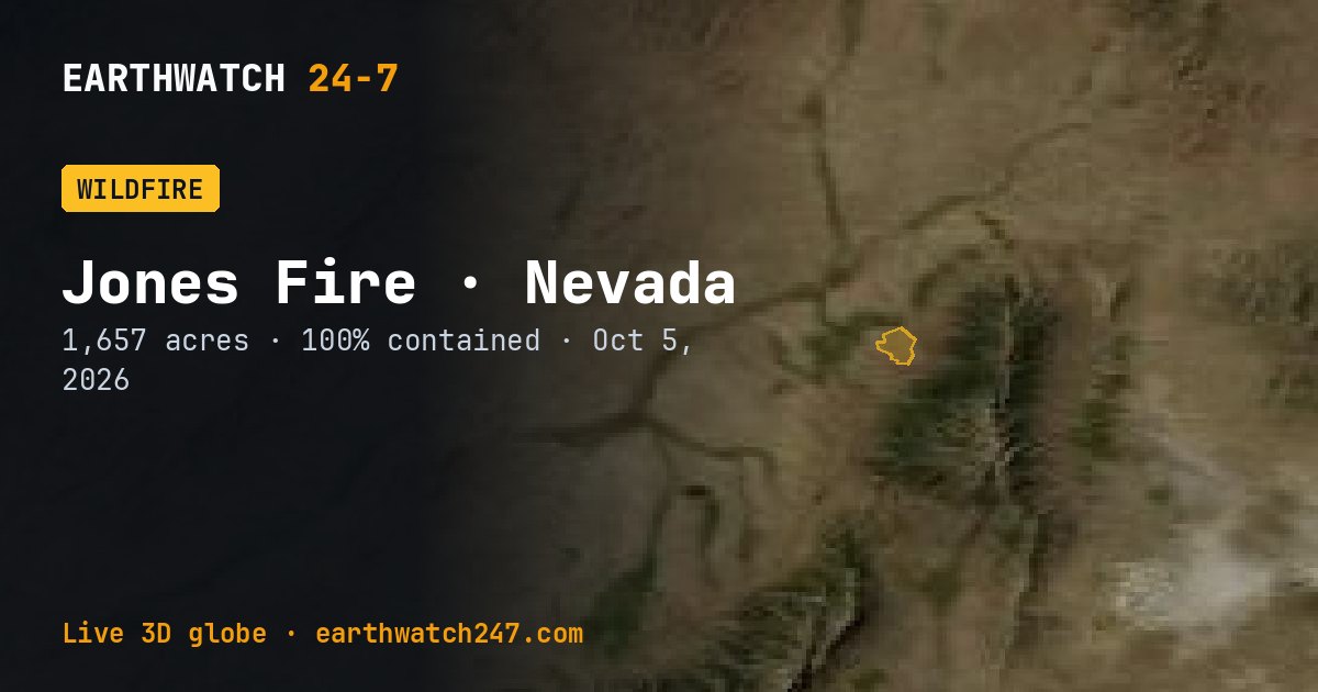 Map: Jones Fire, Nevada