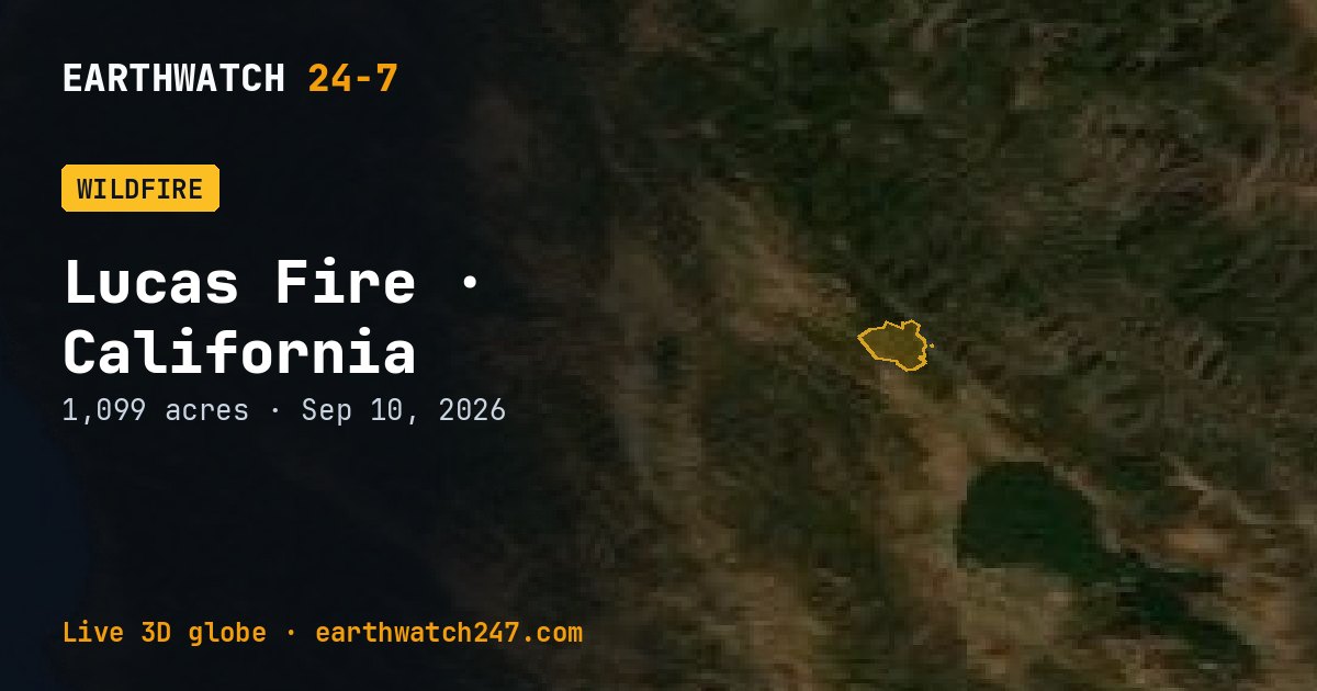 Map: Lucas Fire, California
