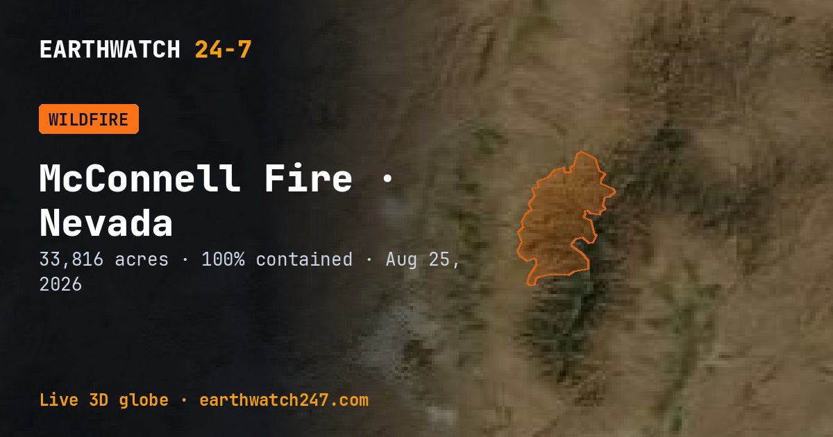 Map: McConnell Fire, Nevada
