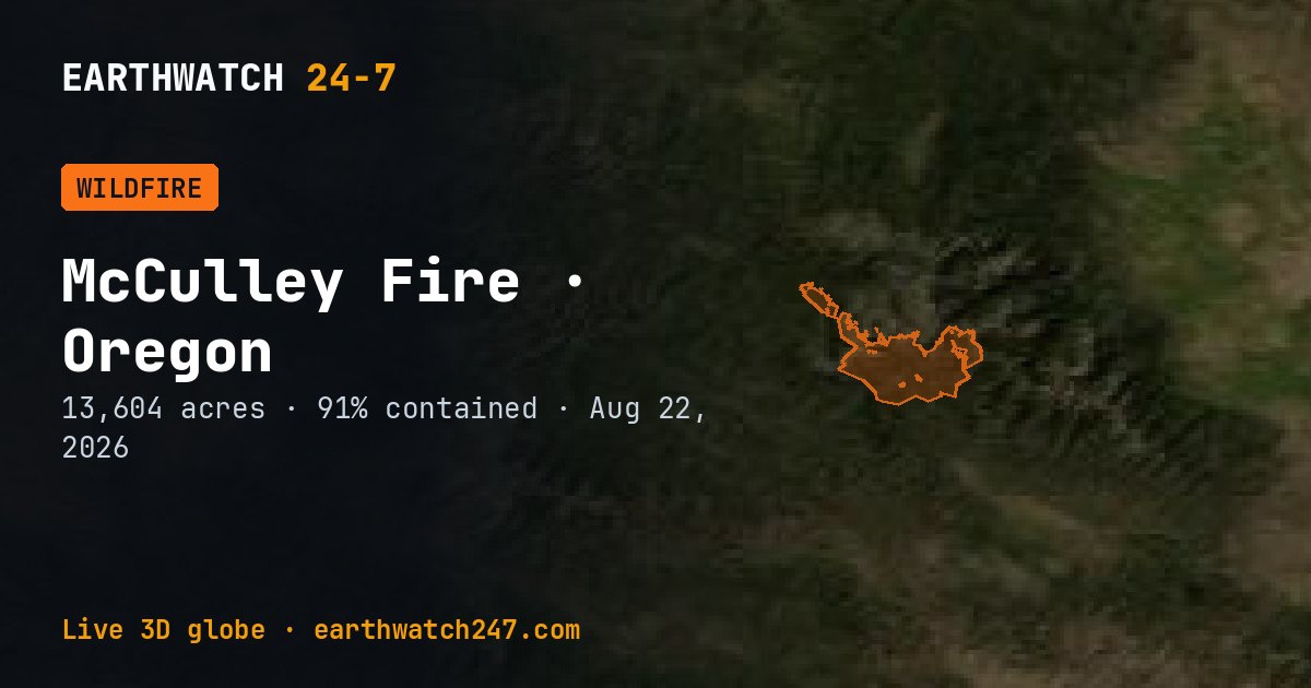 Map: McCulley Fire, Oregon