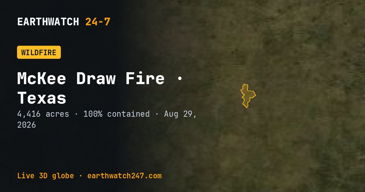 Map: McKee Draw Fire, Texas