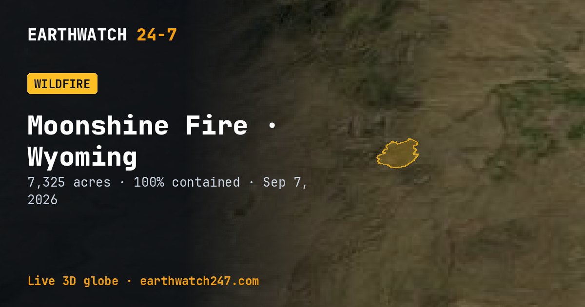Map: Moonshine Fire, Wyoming