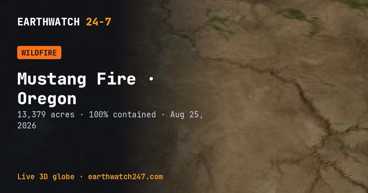 Map: Mustang Fire, Oregon