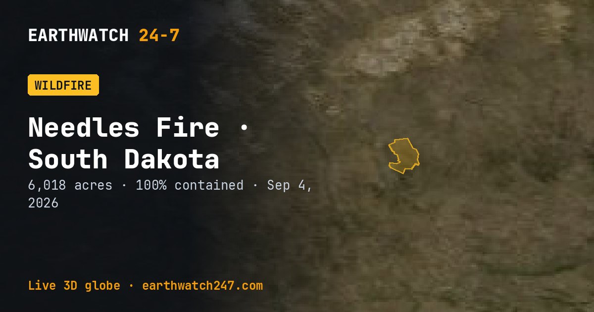 Map: Needles Fire, South Dakota