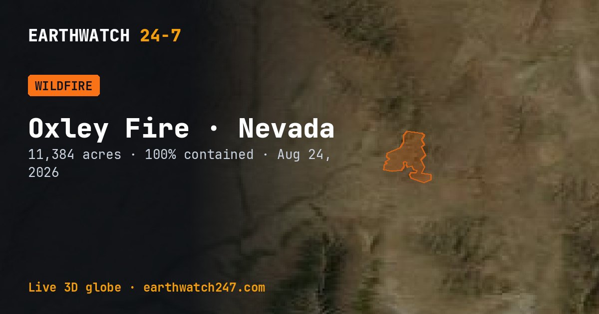Map: Oxley Fire, Nevada