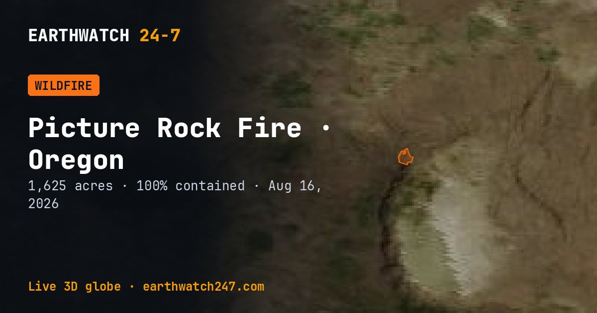 Map: Picture Rock Fire, Oregon