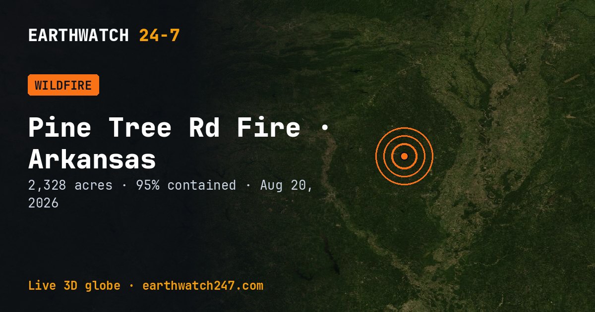 Map: Pine Tree Rd Fire, Arkansas
