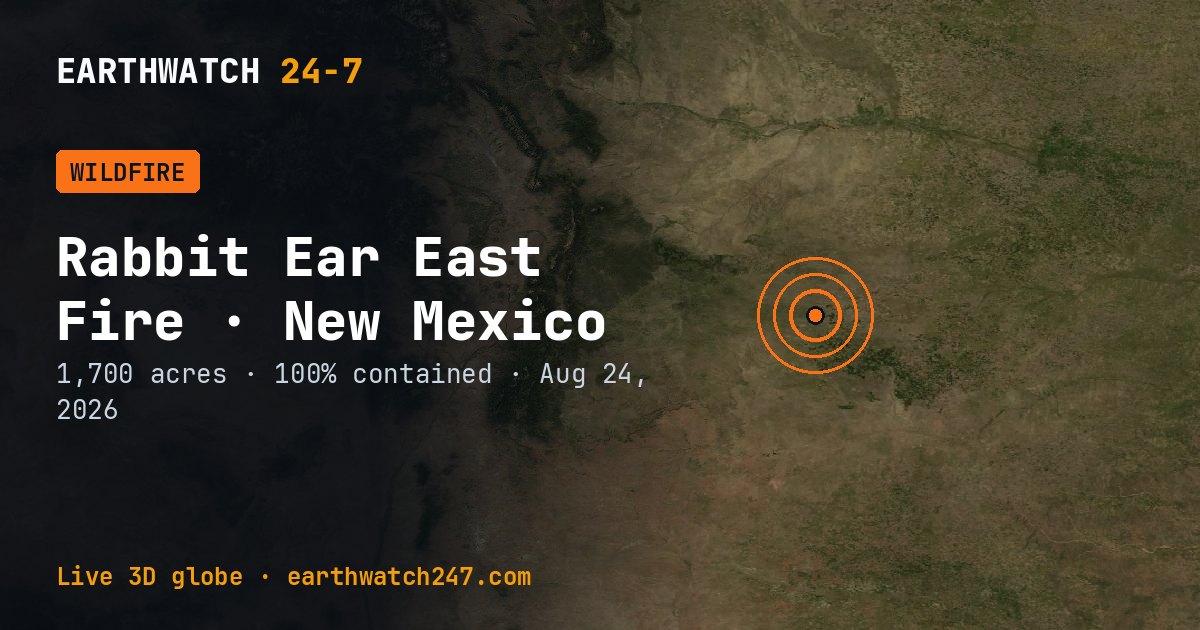 Map: Rabbit Ear East Fire, New Mexico