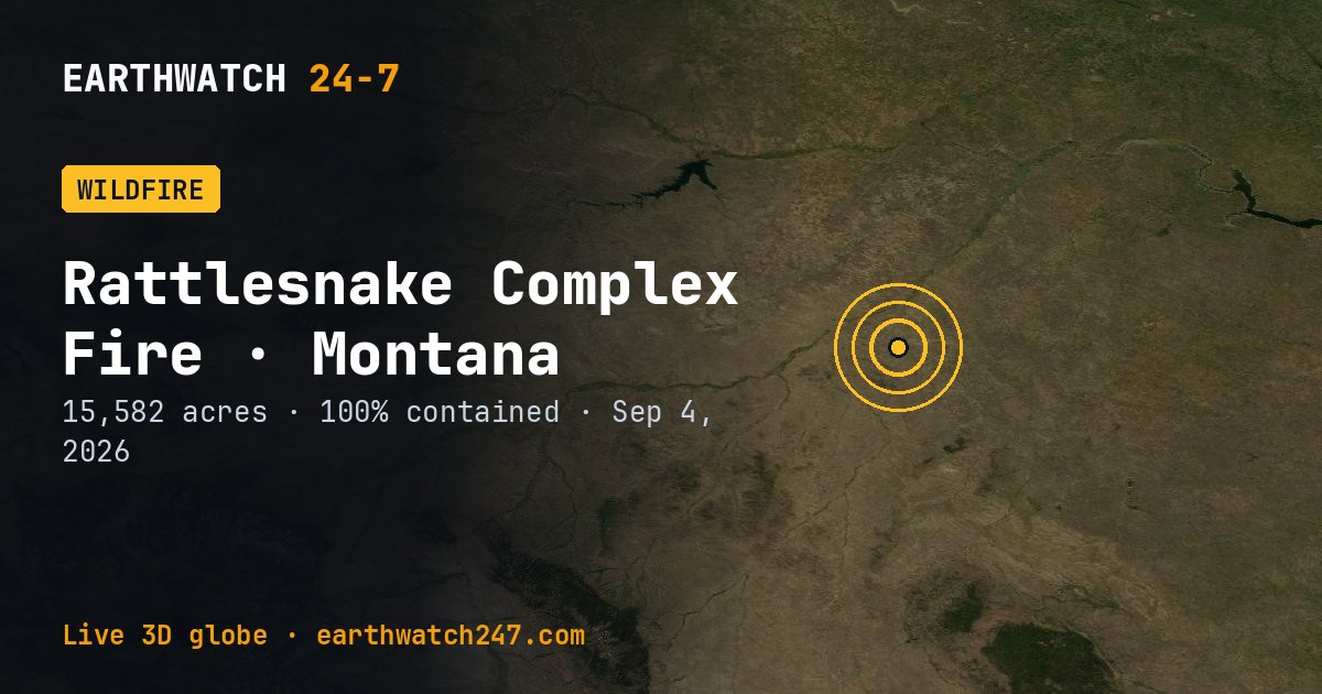 Map: Rattlesnake Complex Fire, Montana